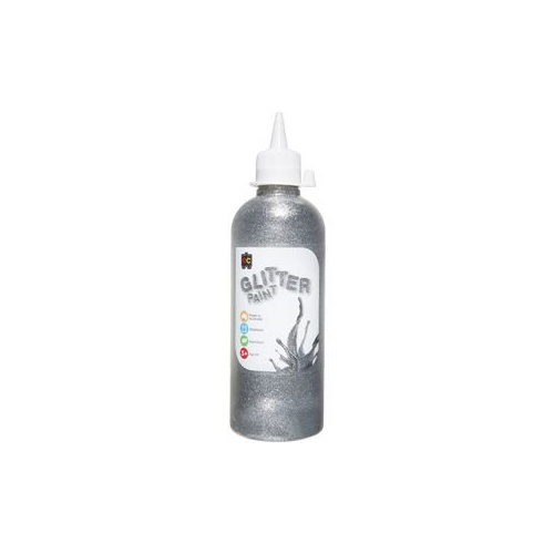 Educational Colours Glitter Paint 500Ml Silver