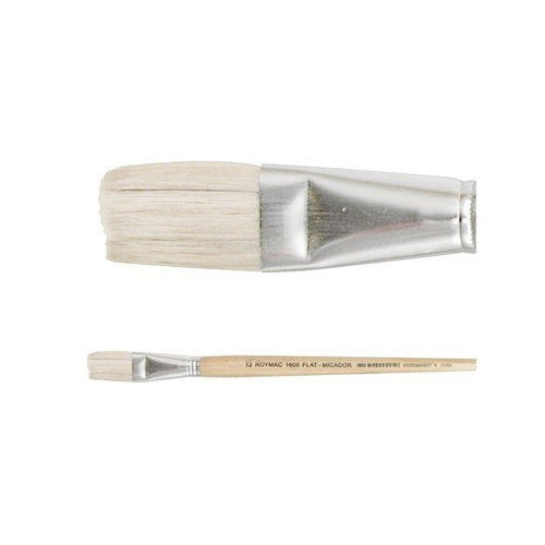 Roymac Brush Hog Hair Flat Glue Brush 10Mm Box Of 12