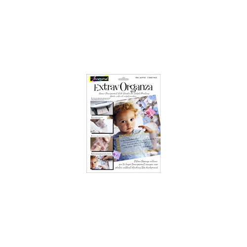 Jacquard Extravorganza Print On Organza A4 Packet Of 5 Sheets Suitable For Inkjet Printers