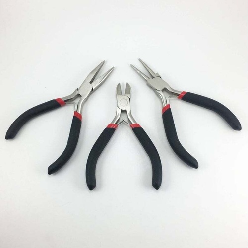 Jewellery Pliers Set Of 3 Flat,Round And Cutter