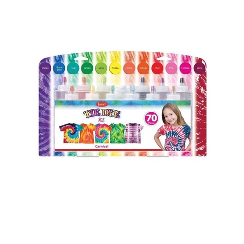 Jasart Tye Dye Kit 70Pce Carnival 12 Colours X 5 Grams