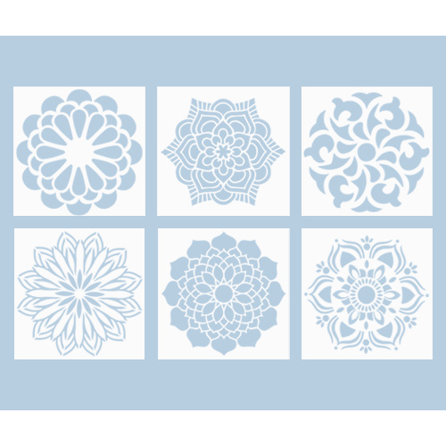 Mandala Stencil set of 6