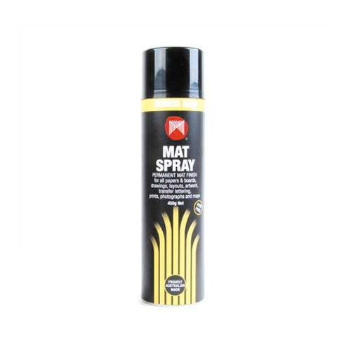 Micador Matt Spray 450 Gram Can. High Quality Permanent Clear Matt Finish For All Papers, Boards ,Drawings, Photographs, Prints,