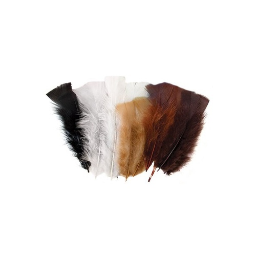 Feathers Natural Colour Mix 60Grm Bag