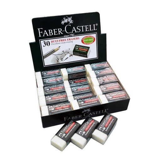 Faber-Castell Pvc Free Plastic Erasers Small Box Of 30