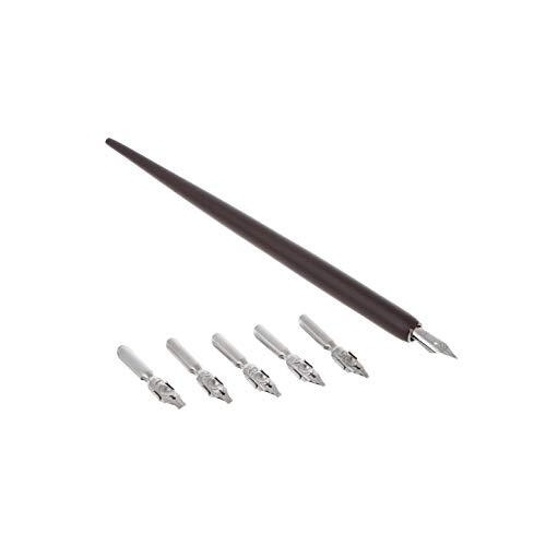 Plastic Pen Holder With 5 Nibs