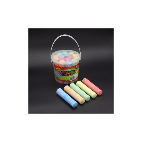 Playground Jumbo Chalk Bucket Of 24 Assorted Colours