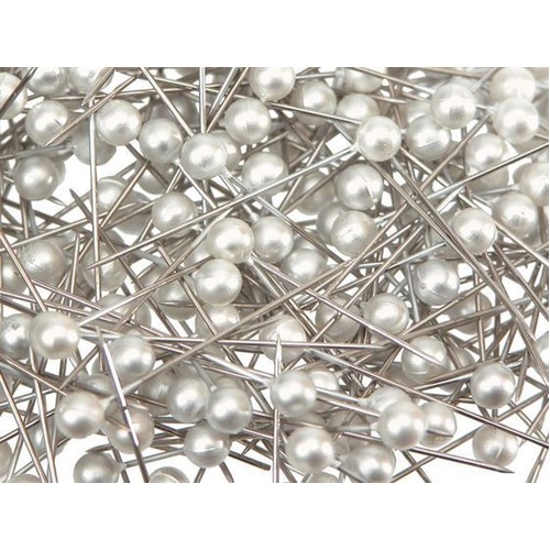 Pearl Headed Pins 25Mm Long Box Of 1000 Assorted Colours