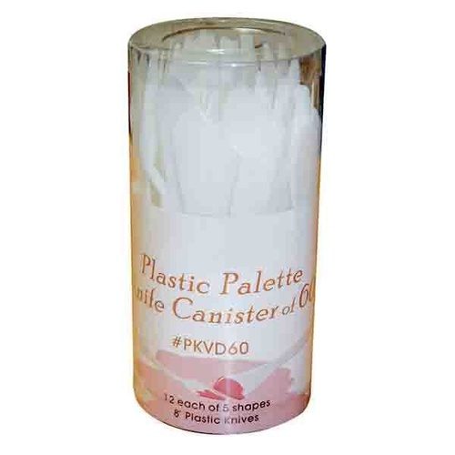 Plastic Container Of 60 Assorted Palette/Painting Knives