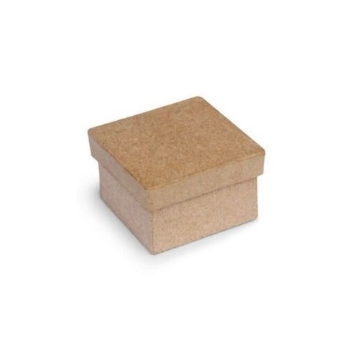 Papier Mache Box Square Medium 125 X 125 X 80Mm