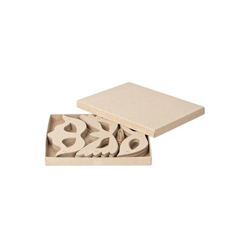 Paper Mache Mask Class Pack Of 30 18Cm X 8.5Cm 3 Designs In Storage Box