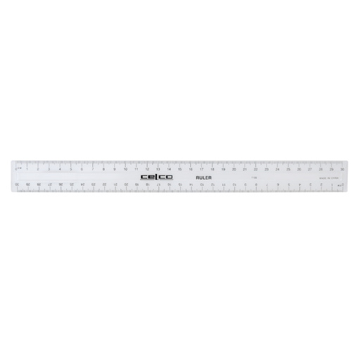 Plastic Ruler Clear 30Cm