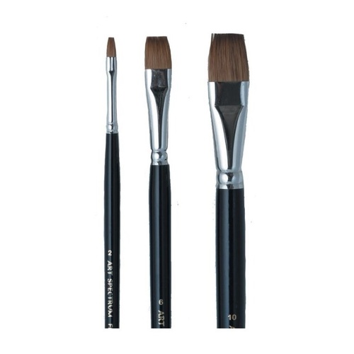 Art Spectrum Brush Pure Sable Long Handle Flat