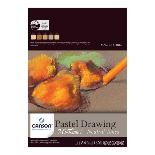 Canson Pastel & Coloured Drawing Mi-Teintes 160Gsm Pad 15 Sheets 