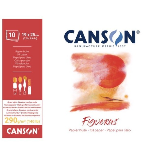 Figueras 290gsm Canvas pads 10 Sheets 