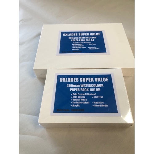 Oxlades Warehouse Watercolour Packs 100 Sheets 