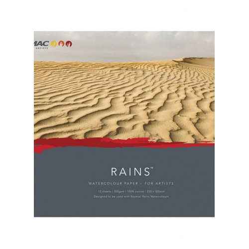 Rains Watercolour Paper Pad 300Gsm A3 12 Sheets