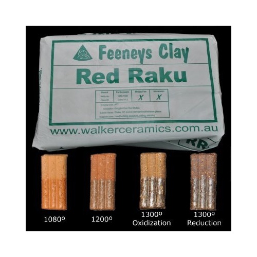 Red Raku Clay 12.5Kg Block