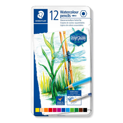 Staedtler Aquarelle Pencils Tin Of 12