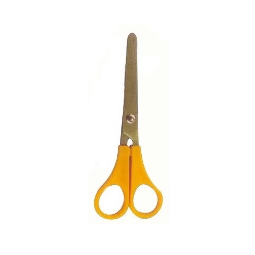 Scissors School H 155Mm Blue Handles, Rounded Stainless Steel Blades, Vinyl Wallet 