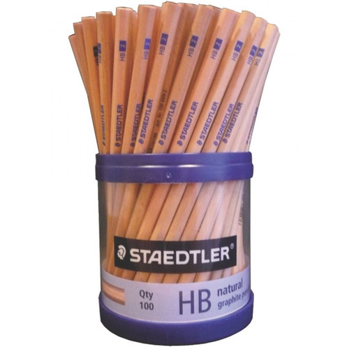 Staedtler Natural Graphite Pencils Cup Of 100 Hb