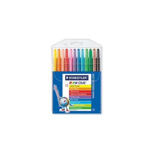 Staedtler Twistable Crayons Wallet Of 12 Assorted Colours