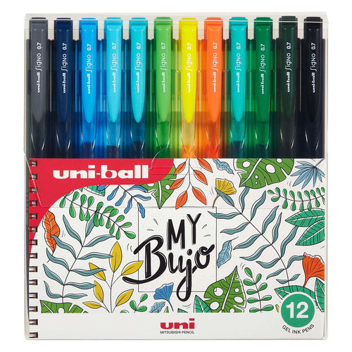 Signo Rt1 Retractablegel Pens 12 Pack Assorted Botanical