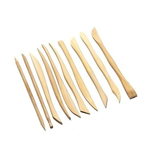 Wooden Modelling Tool Set Of 12 Assorted Tools, 20Cm Double Ended Tools