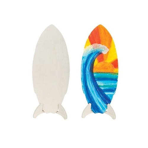 Wooden Surfboard With Stand 36Cm