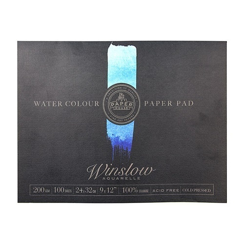 Winslow Water Colour Pad 200Gsm 100Sheet 9 X12 Or 24X32Cm